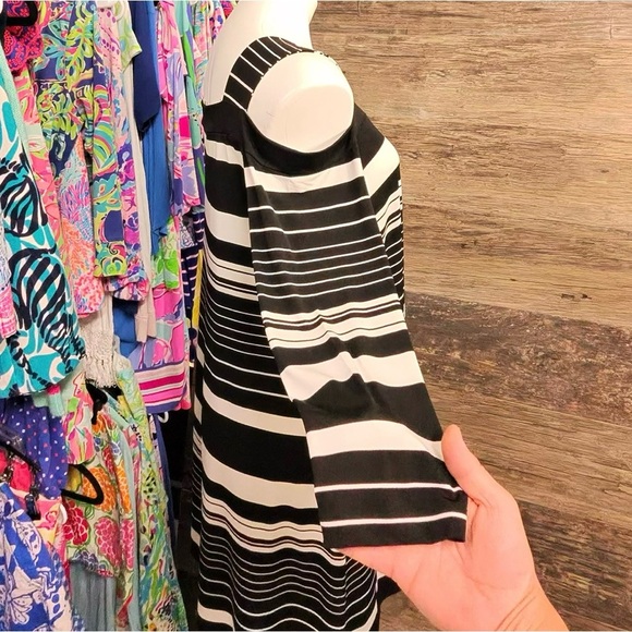 Chico's Black and White Striped Blouse - Picture 5 of 9